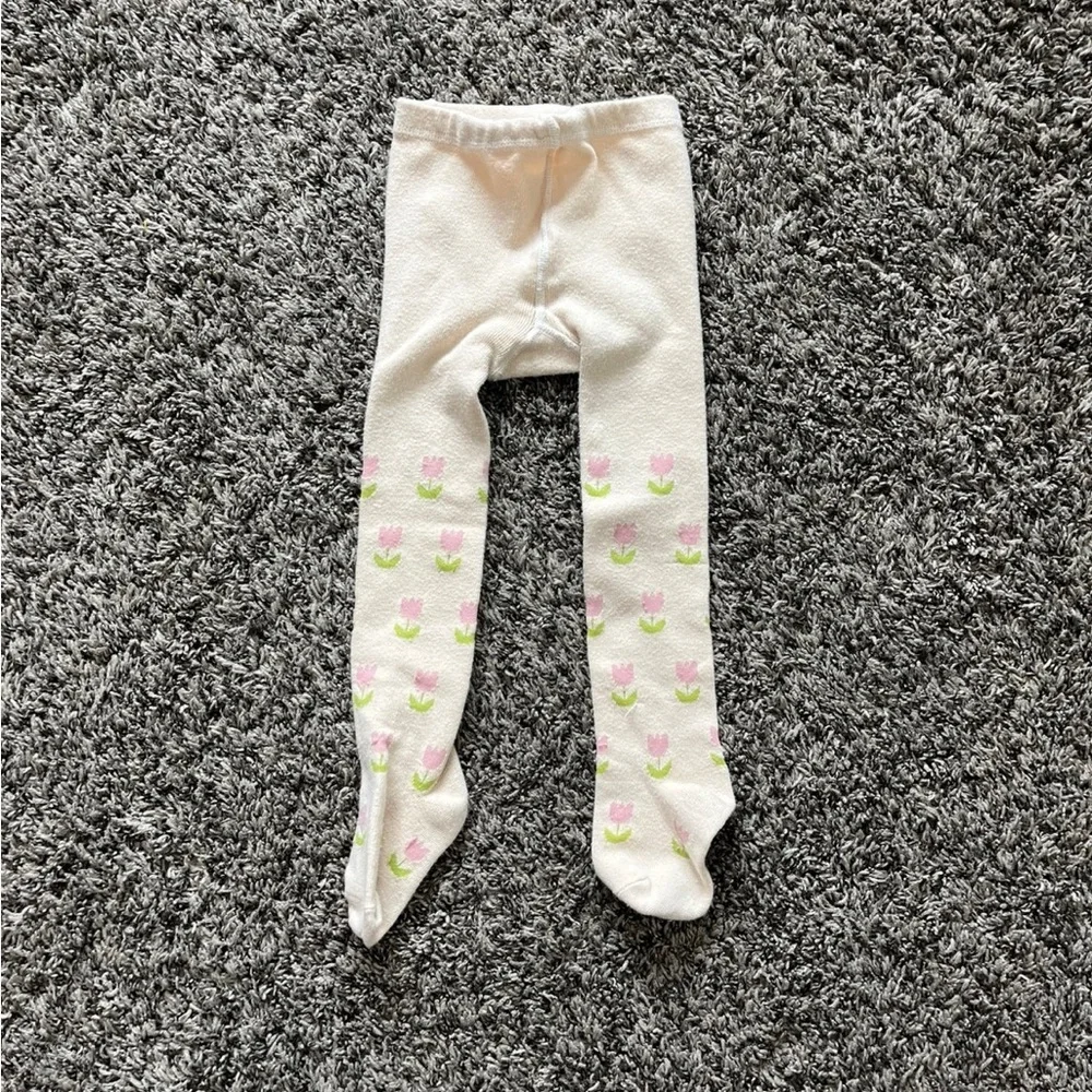 GIRLHOOD Tulip Ruffle Collar Sweater | Matching Tights Set Girls 2/3